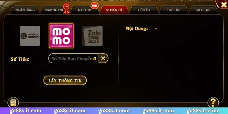 Nạp tiền GO88 nhanh chóng, an toàn bảo mật cao